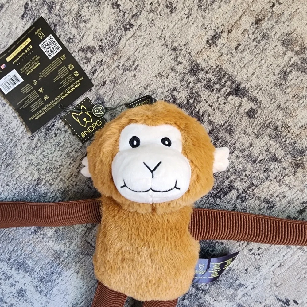 NANDOG Pet Gear MY BFF MONKEY BUNGEE DOG TOY (Brown) NWT 🐾💛